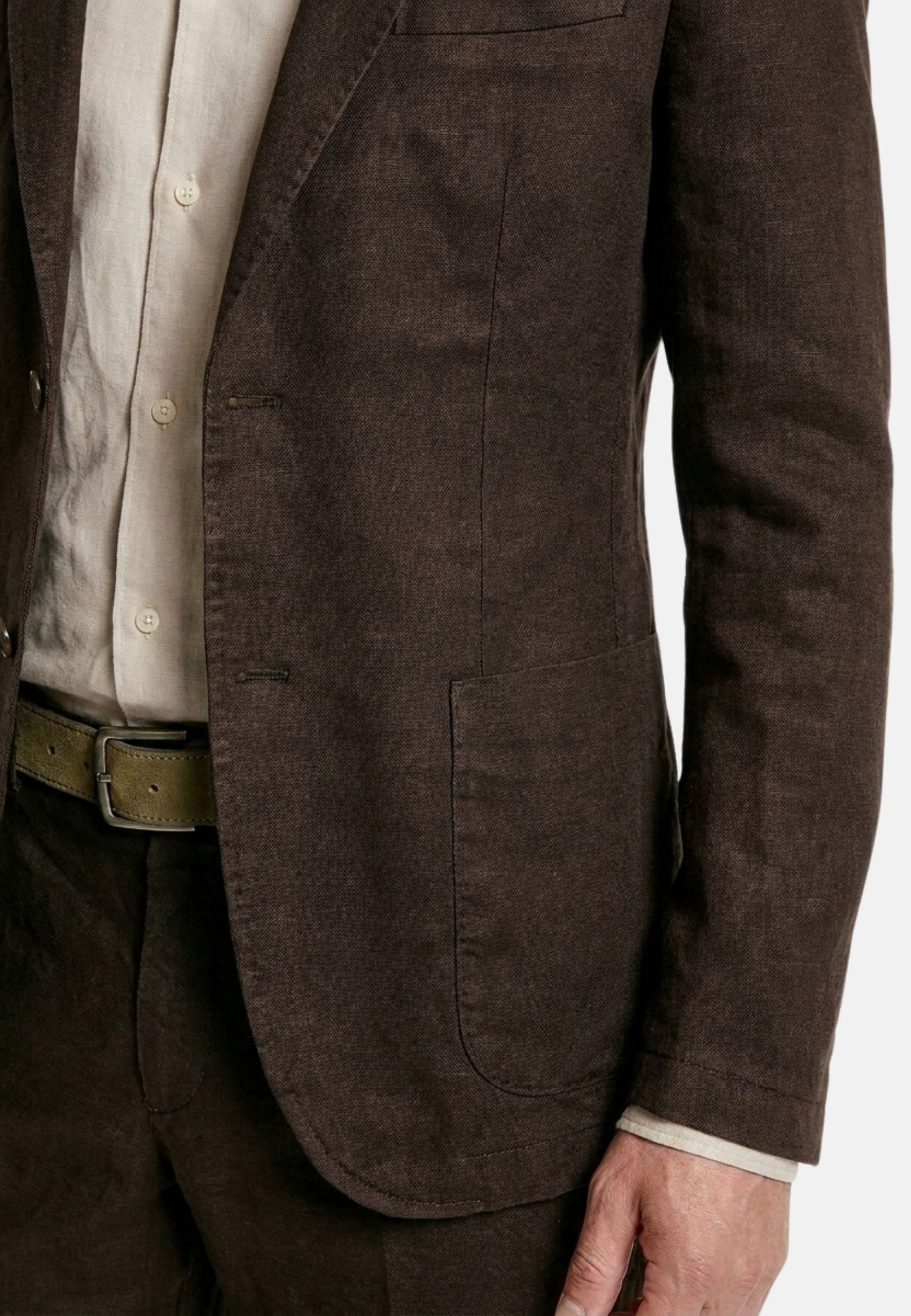 Da Vinci blazer hombre en twill de lino y algodón