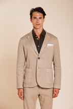 Da Vinci blazer hombre en twill de lino y algodón