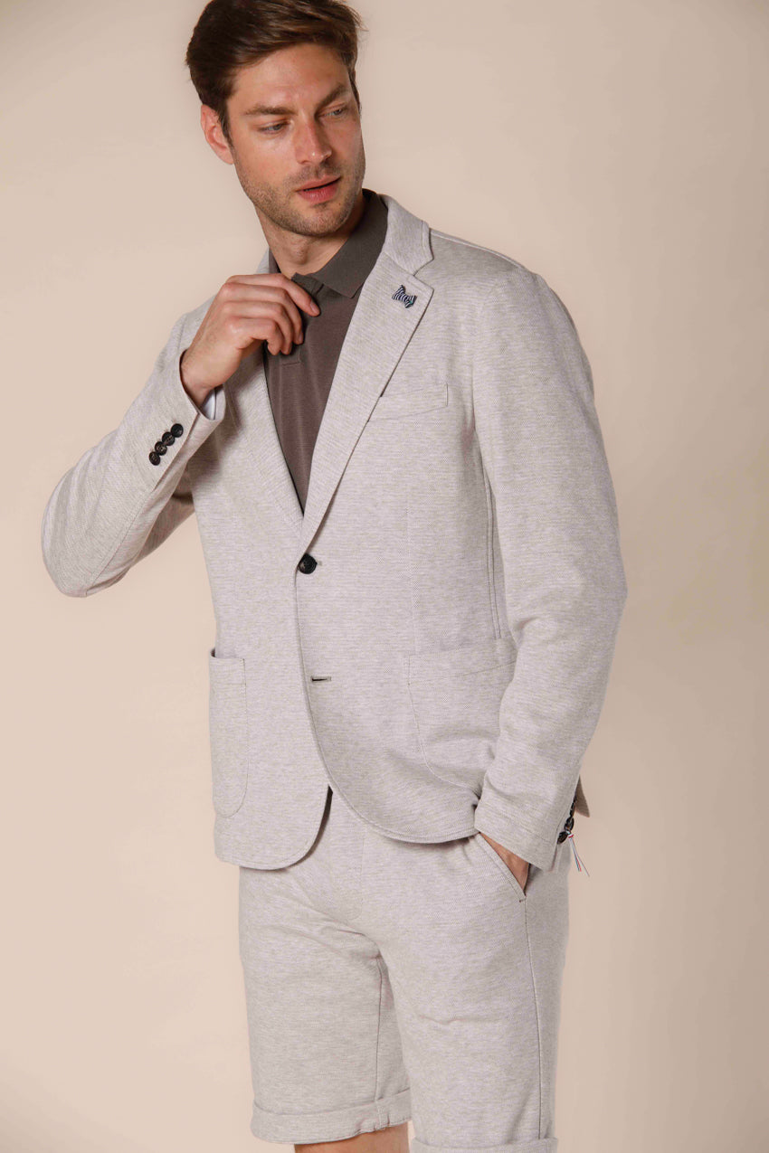 Immagine 3 di blazer uomo in cotone piquet double face beige modello Da Vinci di Mason's