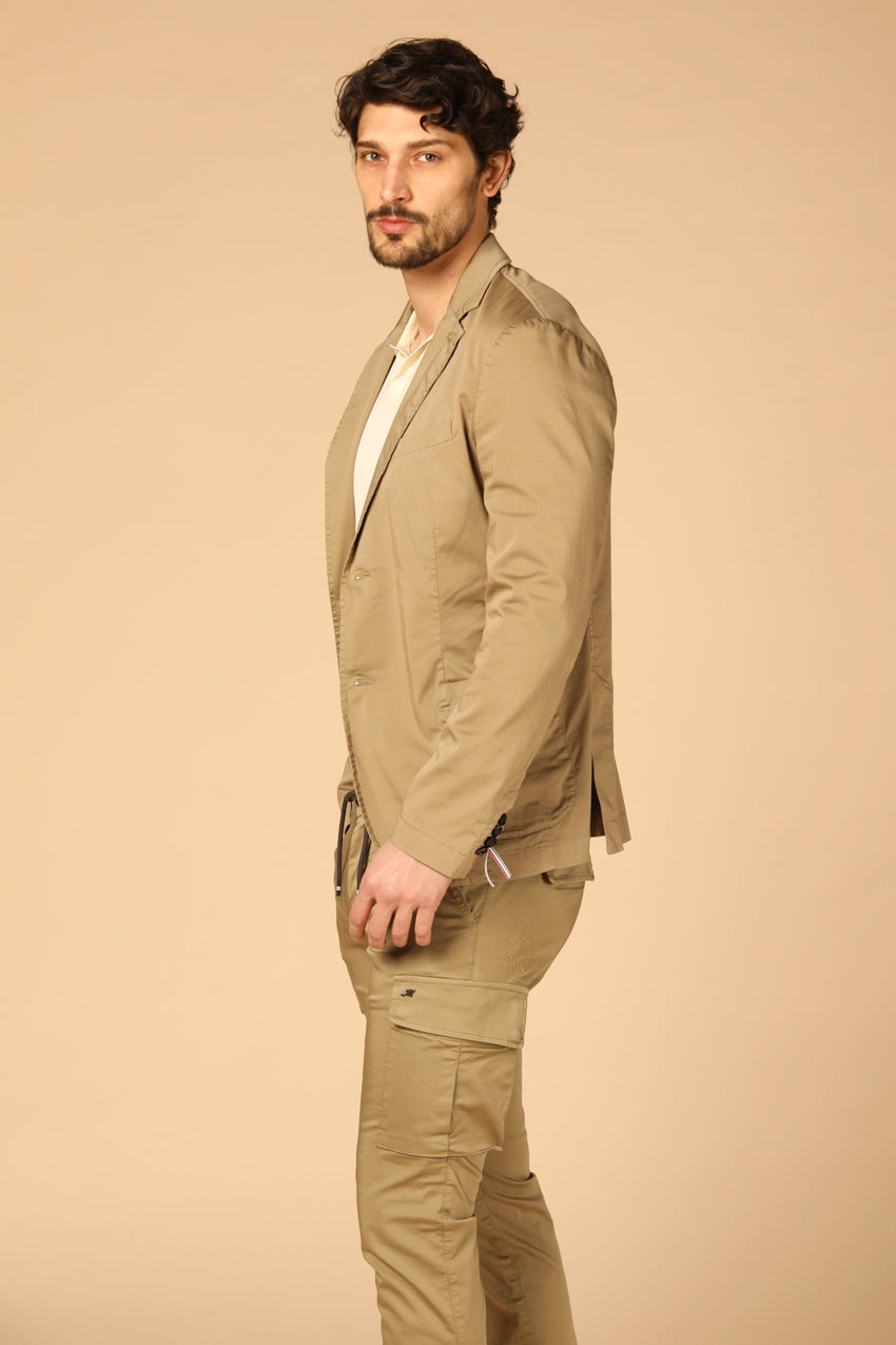 Da Vinci Travel blazer homme en satin techno travel stretch avec détails régulier