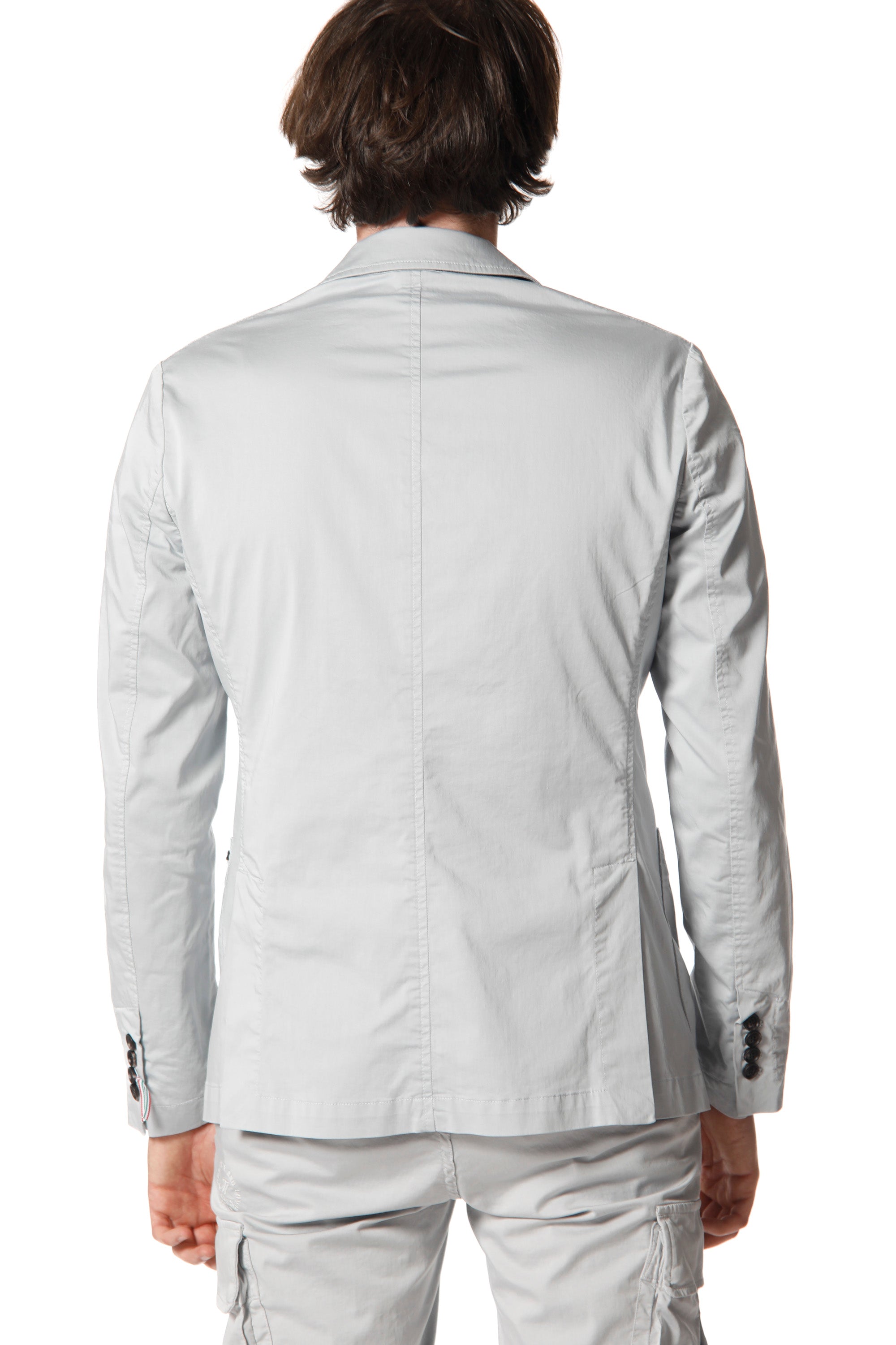 Da Vinci travel blazer uomo in raso tecnico travel stretch con dettagli regular