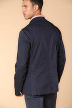Da Vinci Travel Men's blazer in technical satin travel stretch with details 