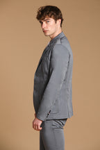 Da Vinci men's travel blazer in technical stretch satin with details