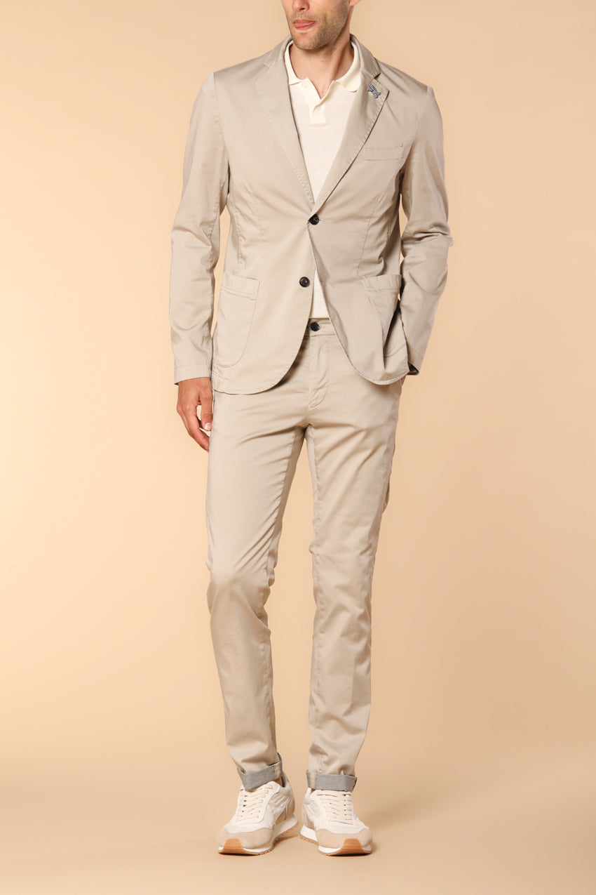 Da Vinci travel blazer uomo in raso tecnico travel stretch con dettagli regular fit