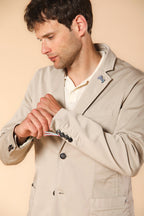 Da Vinci men's travel blazer in technical stretch satin with details 