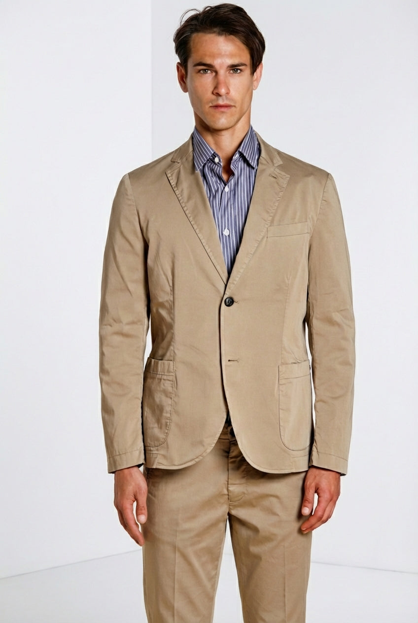Da Vinci Travel blazer hombre en satén técnico travel stretch