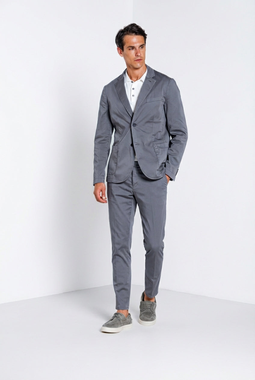 Da Vinci Travel blazer hombre en satén técnico travel stretch