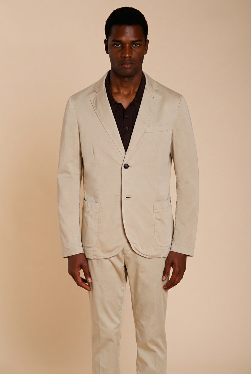 Da Vinci Travel blazer hombre en satén técnico travel stretch