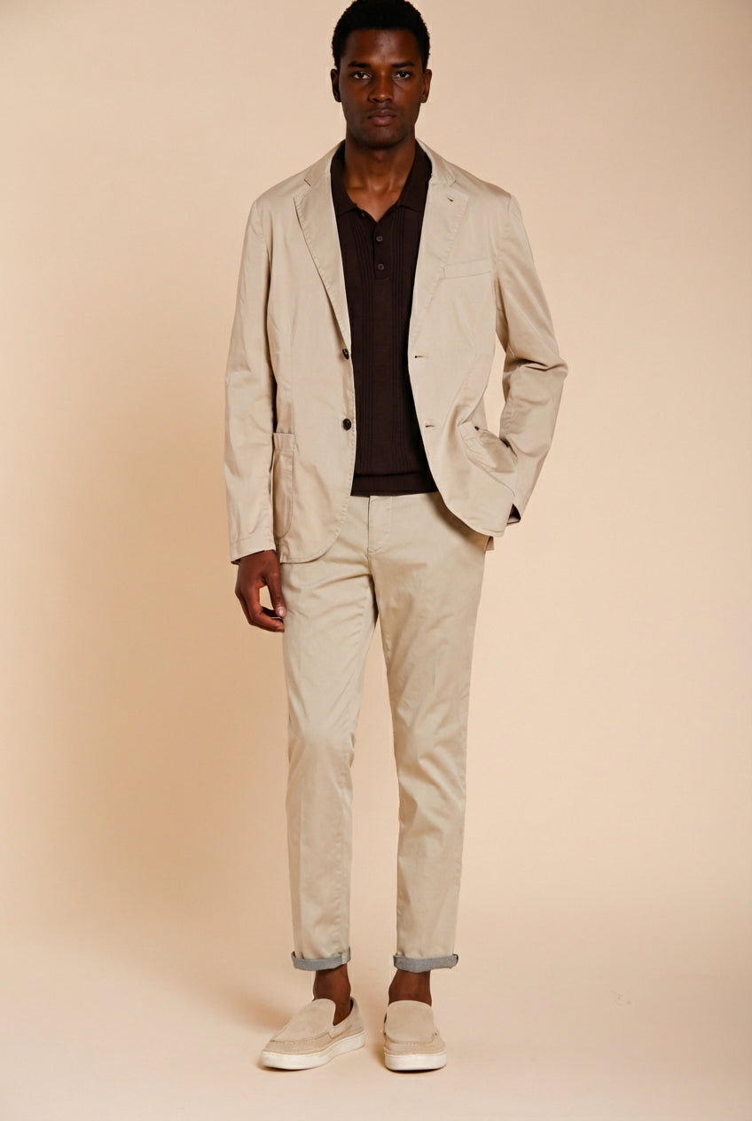 Da Vinci Travel blazer hombre en satén técnico travel stretch