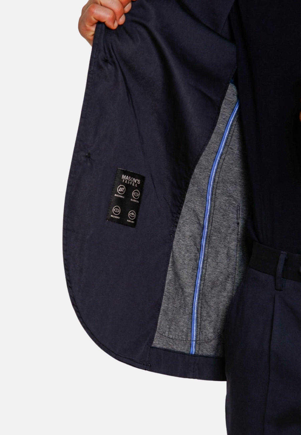 Da Vinci Travel blazer hombre en satén técnico travel stretch