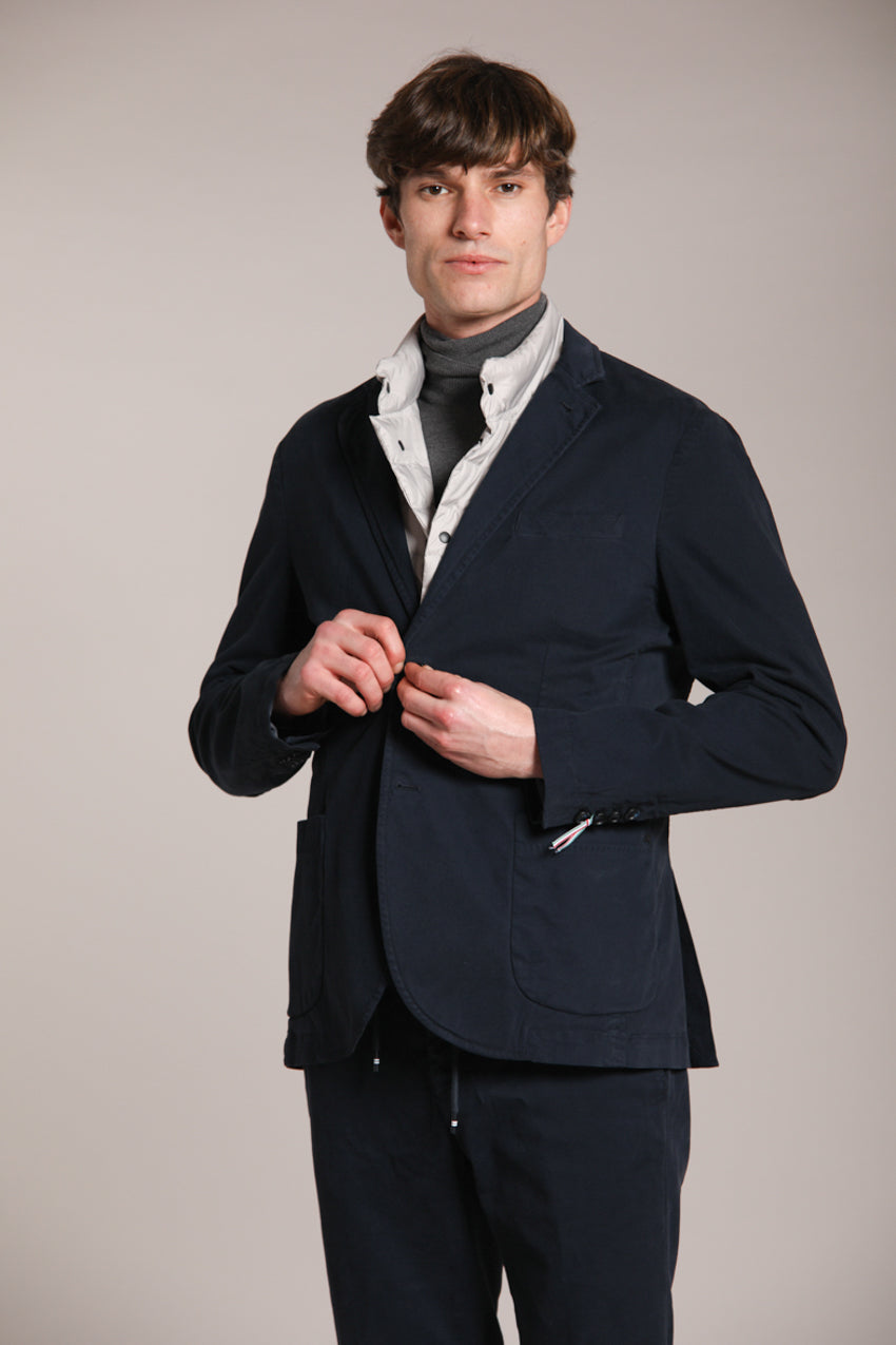 Foto 1 Da Vinci blazer uomo in gabardina stretch