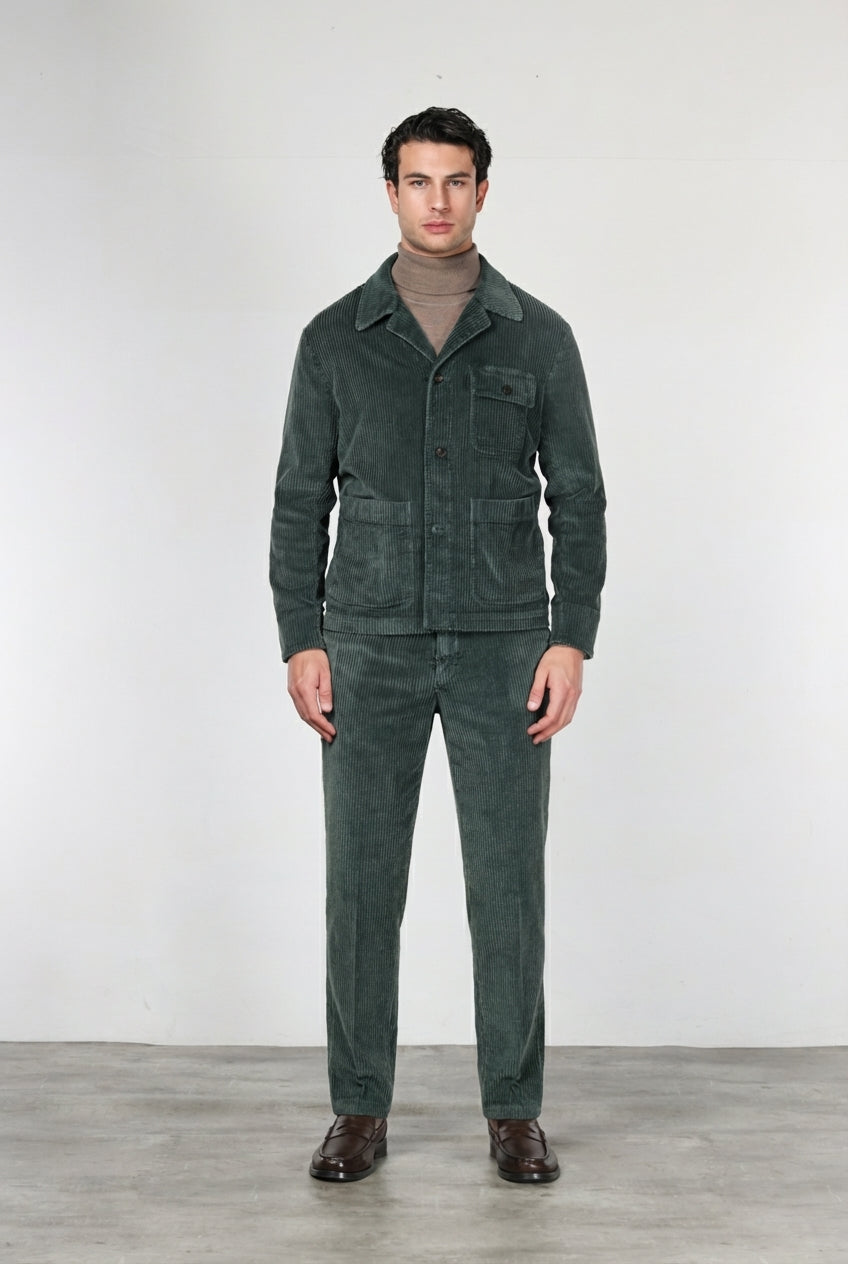 Work Jacket overshirt de hombre en terciopelo de pana ancha