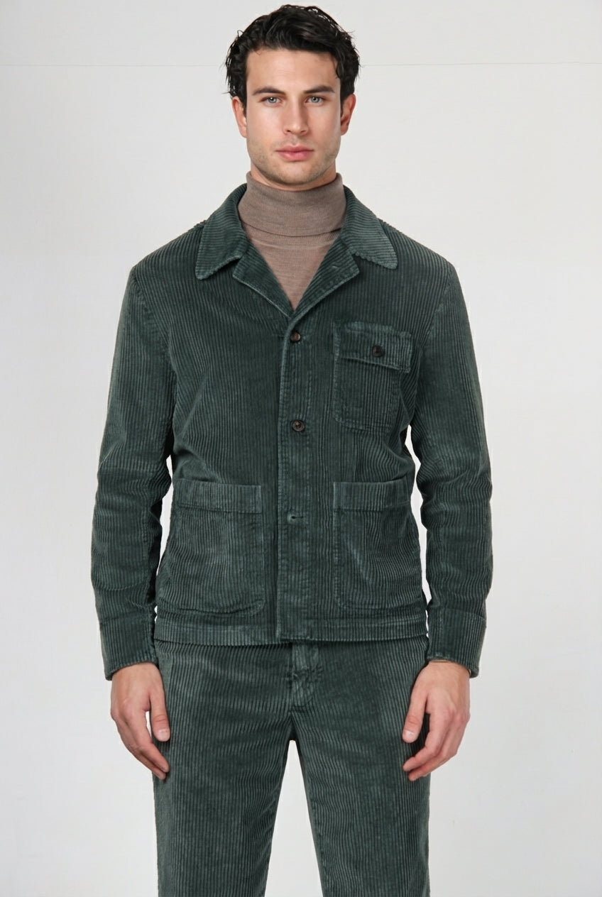 Work Jacket overshirt de hombre en terciopelo de pana ancha