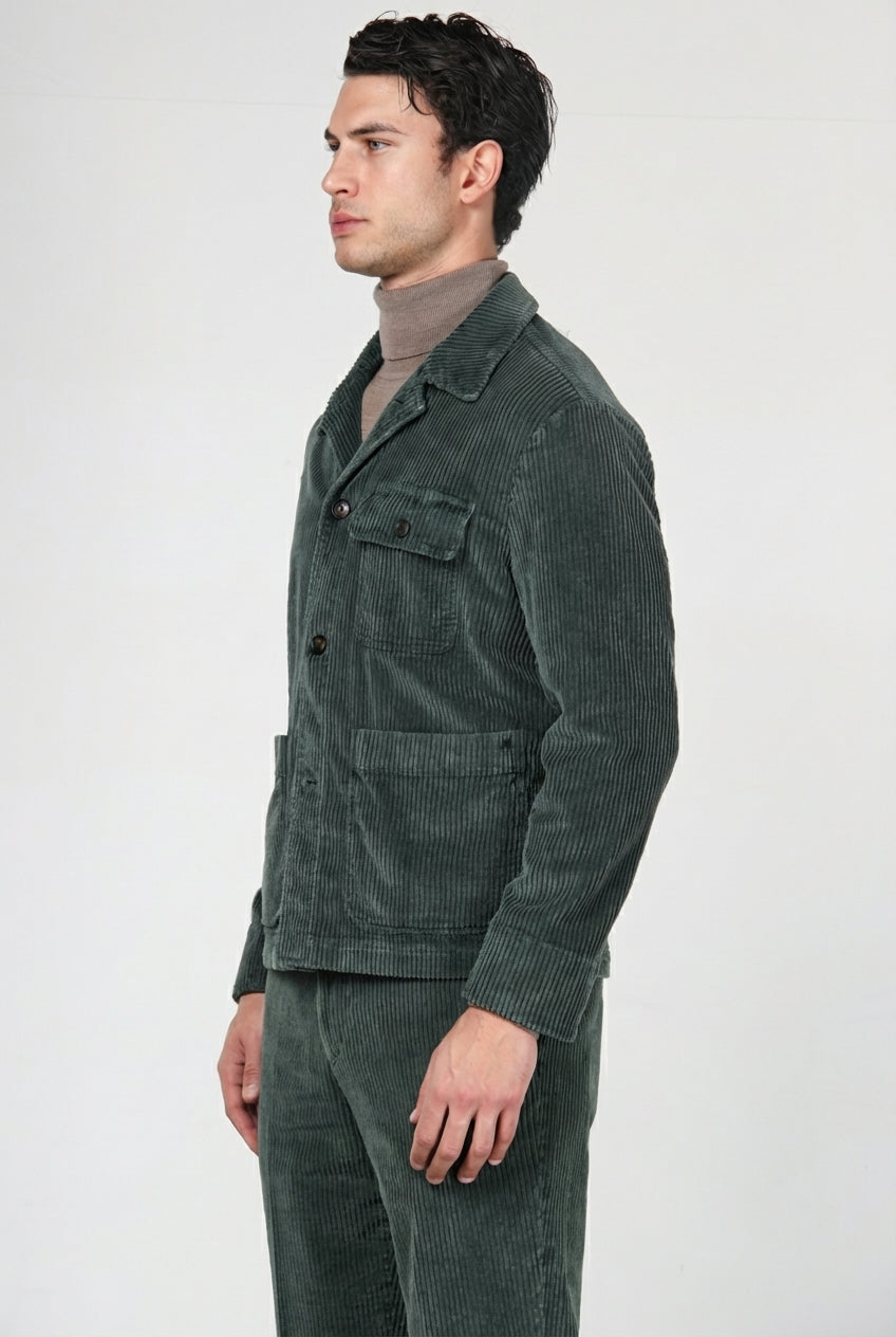 Work Jacket overshirt de hombre en terciopelo de pana ancha