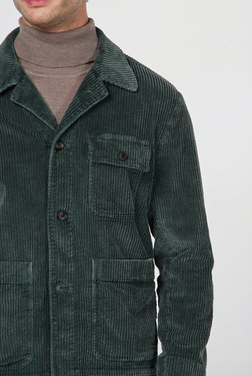 Work Jacket overshirt de hombre en terciopelo de pana ancha