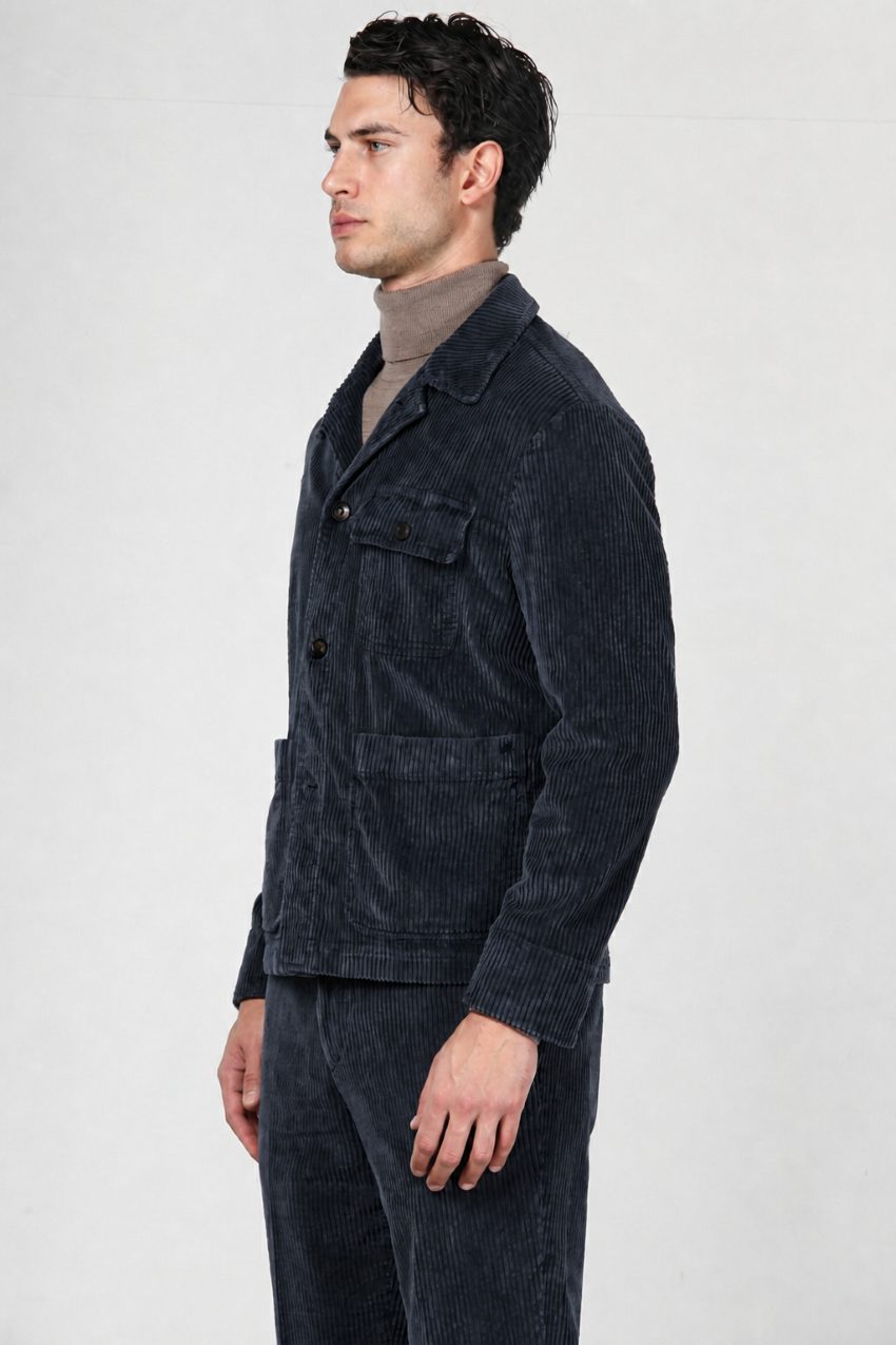 Work Jacket men’s overshirt in wide-wale velvet