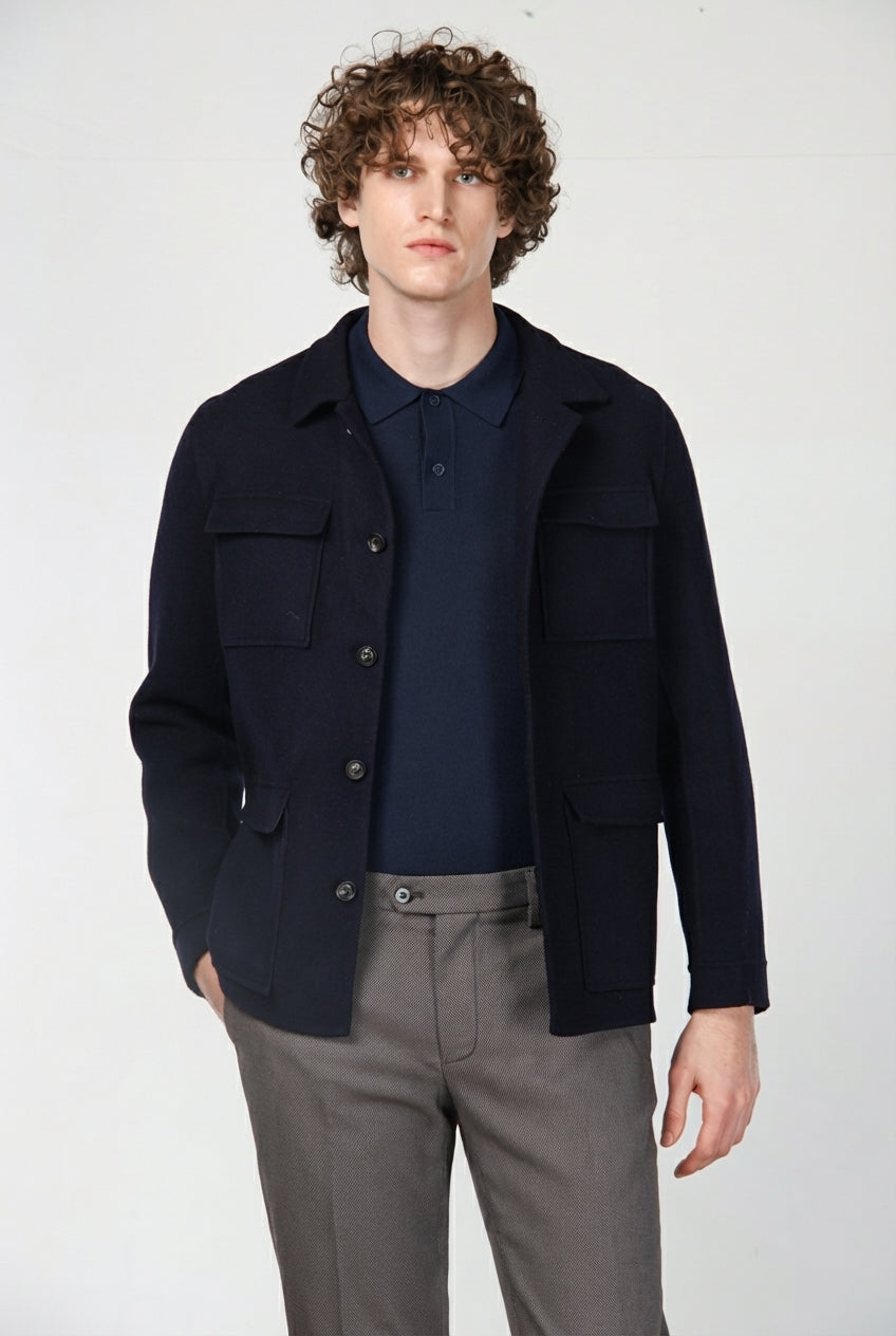 California Field Jacket für Herren aus Wolle mit Glencheck-Muster