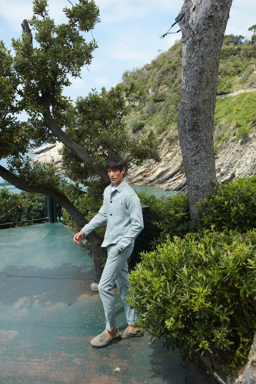 New York Sack pantalon chino homme en lin et coton léger Regular Fit