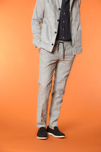 New York Sack pantalón chino para hombre en lino y algodón ligero corte regular fit