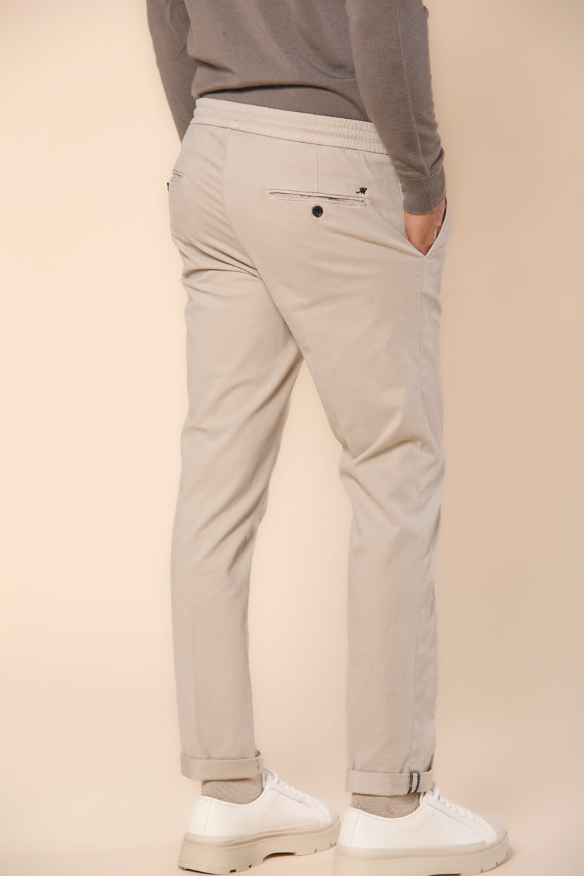 New York Sack men's chino jogger pants in cotton modal stretch regular fit