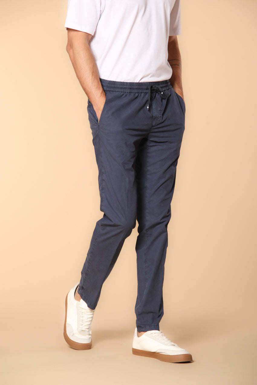 New York Sack pantalone chino uomo in tela paracadute in cotone e tencel regular fit