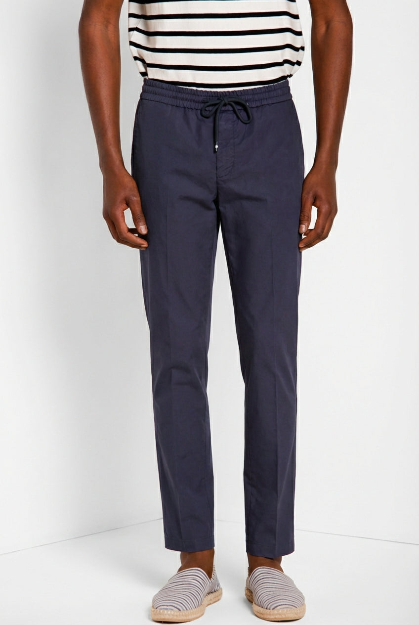 New York Sack pantalón chino jogger hombre en tela de paracaídas lyocell y algodón regular fit