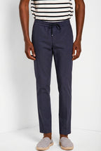 New York Sack pantalón chino jogger hombre en tela de paracaídas lyocell y algodón regular fit