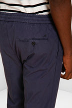 New York Sack pantalón chino jogger hombre en tela de paracaídas lyocell y algodón regular fit