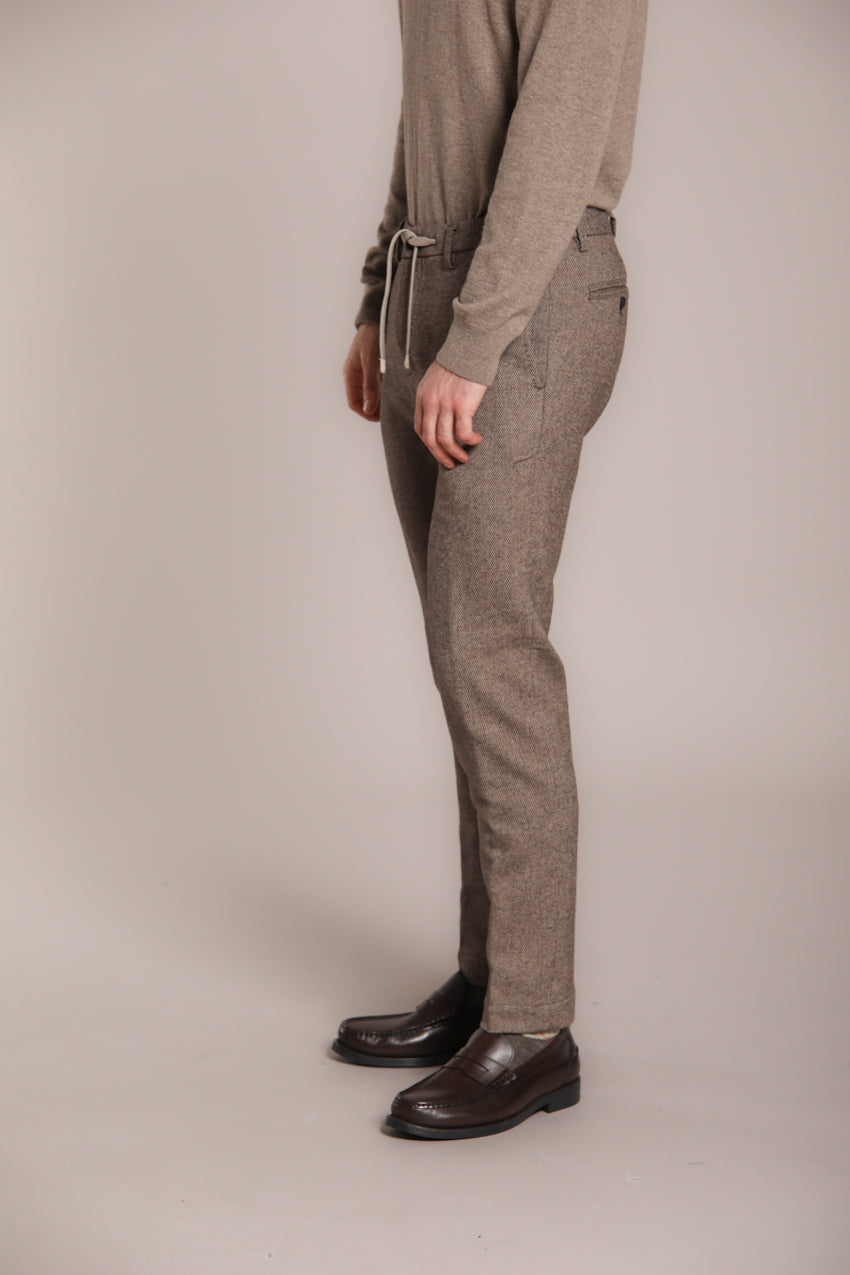 Foto 4 New York String pantalone chino jogger uomo in cover bicolor regular fit