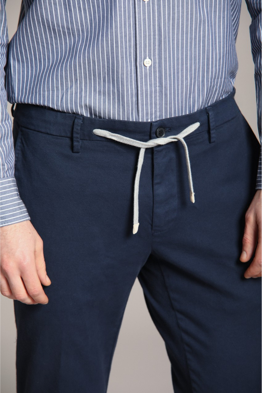 New York String pantalón chino jogger hombre en algodón cachemira regular fit