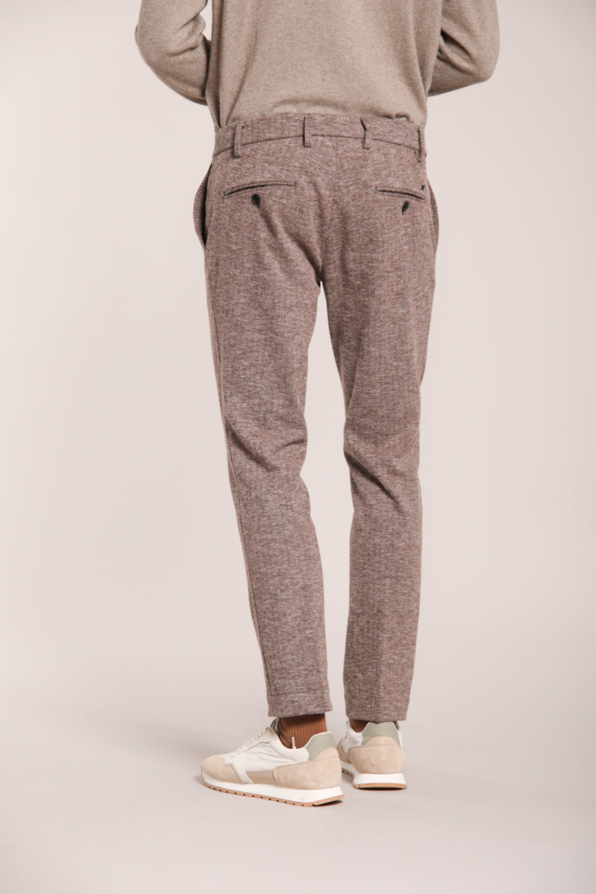 Foto 4 New York 1 Pinces City String pantalone chino uomo in jersey resca regular fit