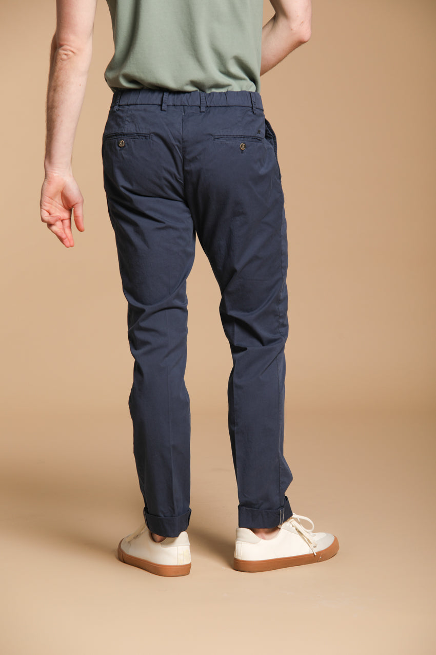 New York 1 Pinces City String chino pantalon homme en twill de coton pima léger regular fit