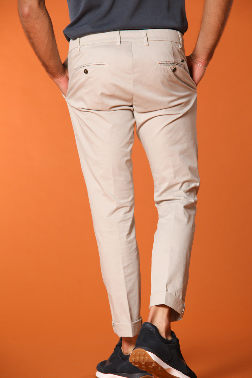 New York 1 Pinces City String Herren Chino Hose aus leichtem Pima-Baumwoll-Twill Regular Fit