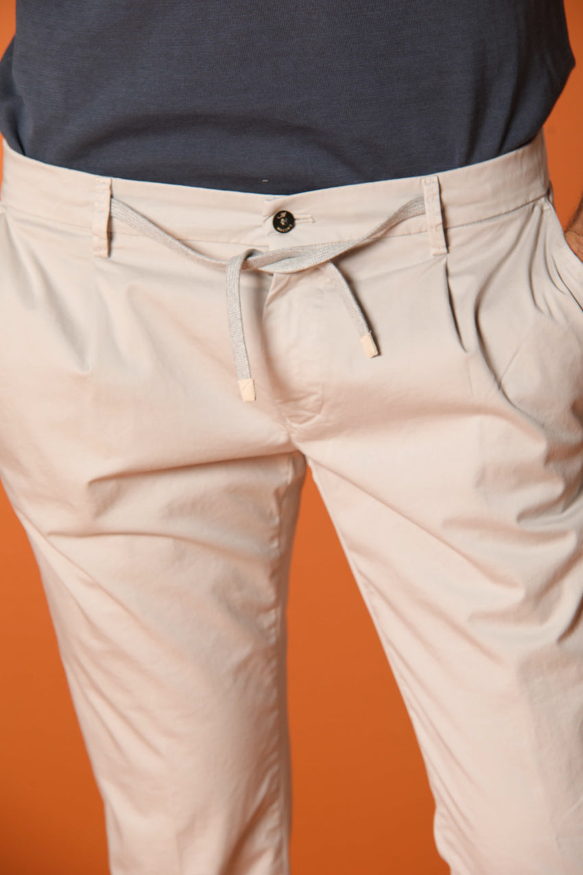 New York 1 Pinces City String Herren Chino Hose aus leichtem Pima-Baumwoll-Twill Regular Fit