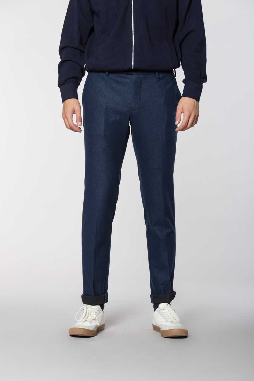 New York Sartoriale pantalón chino hombre sartoriale en jersey de franela regular fit