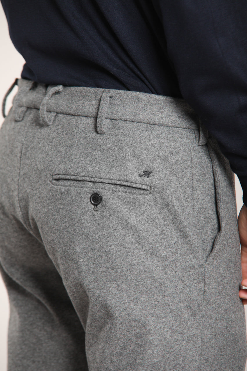 Foto 2 New York Sartoriale pantalone chino uomo sartoriale in jersey flanella regular fit