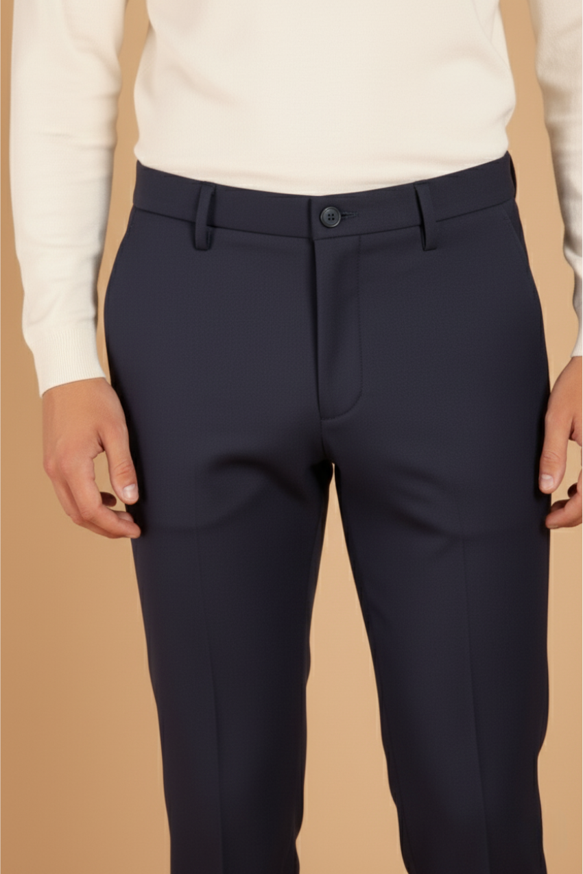 Milano Jog pantalón chino hombre en jersey stretch extra slim fit