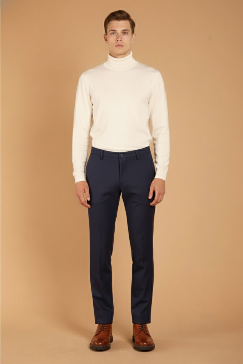 Milano Jog pantalón chino hombre en jersey stretch extra slim fit