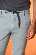 Milano Jogger men's pants in linen and cotton twill extra slim fit