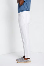 Milano Jogger pantalón chino hombre en twill de lino y algodón extra slim fit