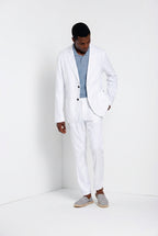 Milano Jogger pantalon chino homme en twill de lin et coton extra slim fit