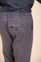 Milano Jogger pantalón chino hombre en twill de lino y algodón extra slim fit