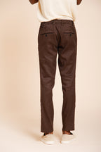 Milano Jogger pantalón chino hombre en twill de lino y algodón extra slim fit