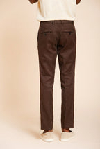 Milano Jogger men's chino pants in linen and cotton twill extra slim fit