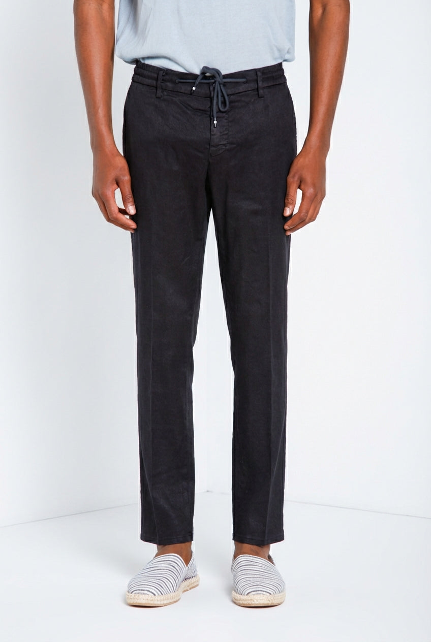 Milano Jogger Herren Chinohose aus Leinen- und Baumwolltwill extra slim fit
