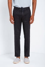 Milano Jogger Herren Chinohose aus Leinen- und Baumwolltwill extra slim fit