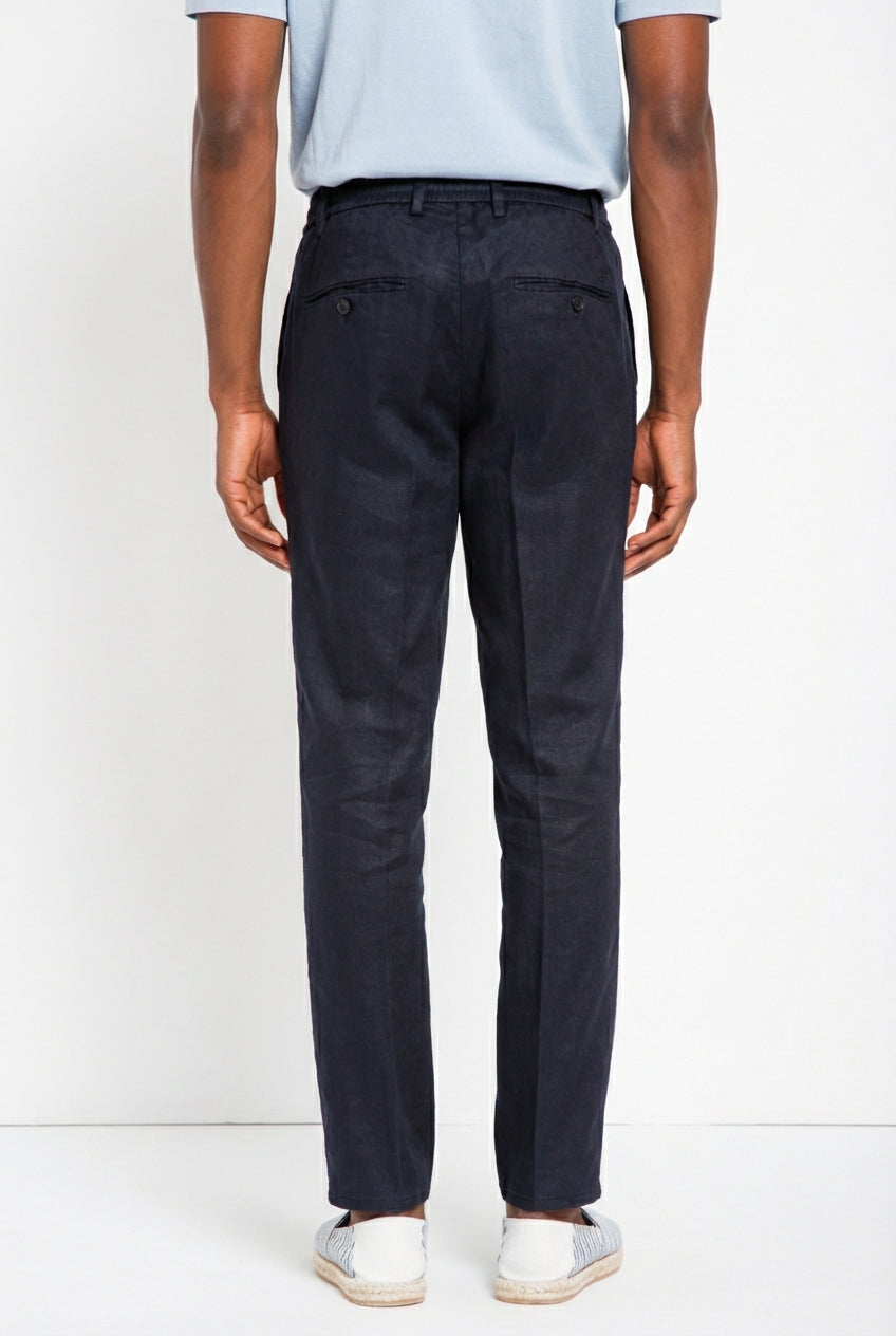 Milano Jogger Herren Chinohose aus Leinen- und Baumwolltwill extra slim fit