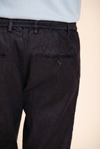 Milano Jogger pantalone chino uomo in twill di lino e cotone extra slim fit