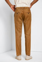 Milano Jogger men's chino pants in linen and cotton twill extra slim fit