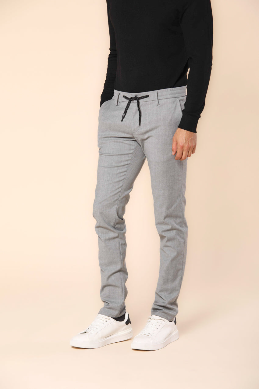 Milano Jogger pantalon chino homme en laine coupe extra slim